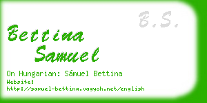 bettina samuel business card