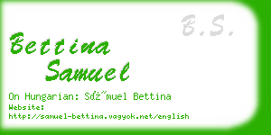 bettina samuel business card